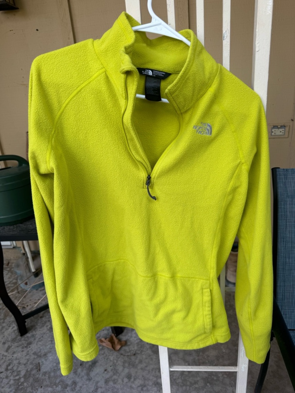 The North Face Women’s Neon Lime Fleece Quarter-Zip Pullover